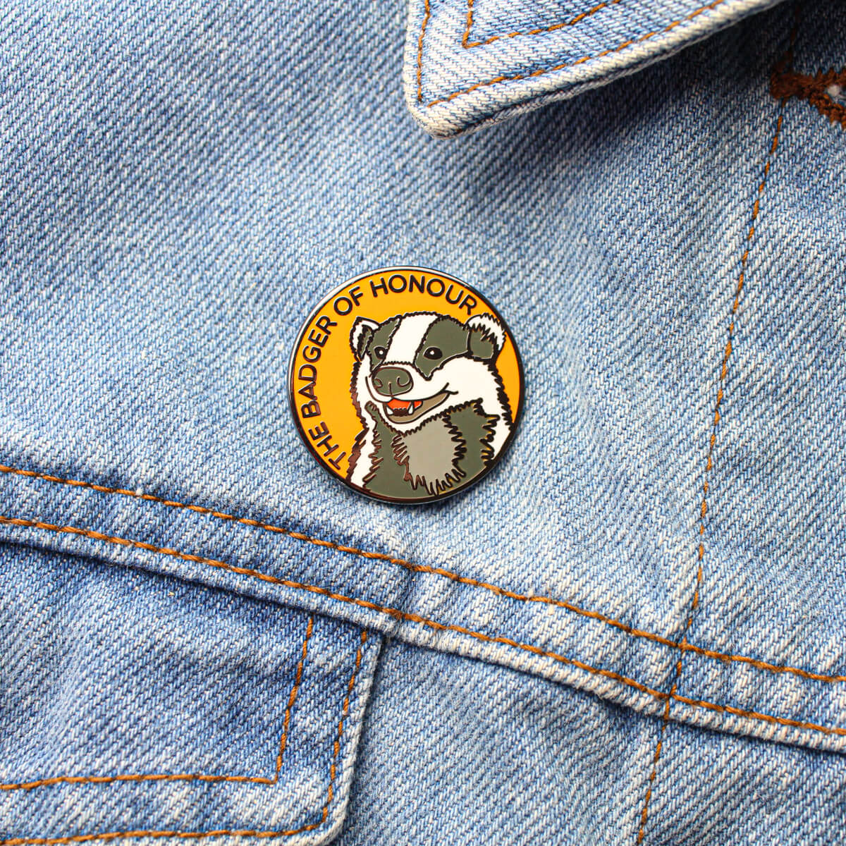 Badger Of Honour Enamel Pin | Luna