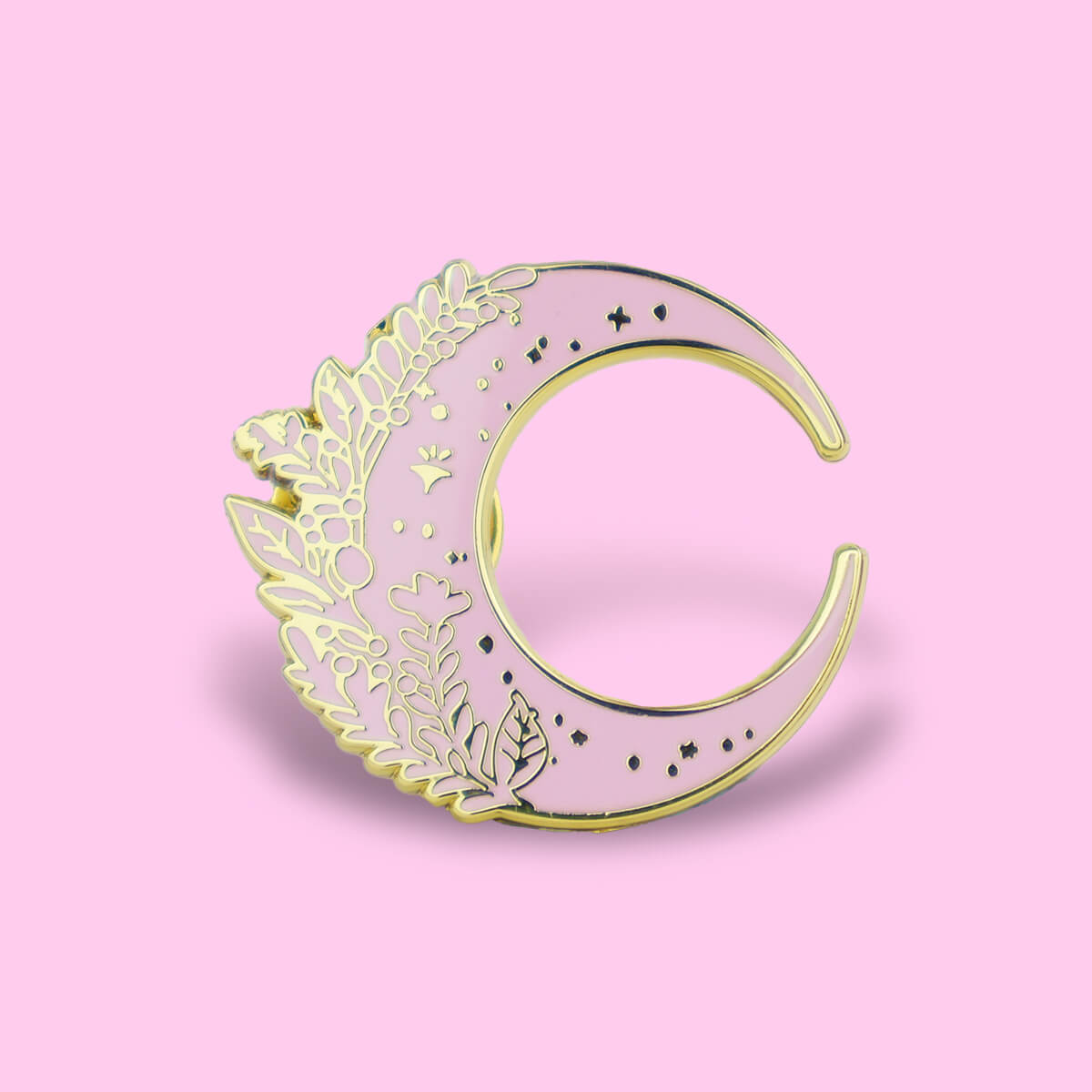 Floral Moon Pin • Lunak Enamel Pin • Luna
