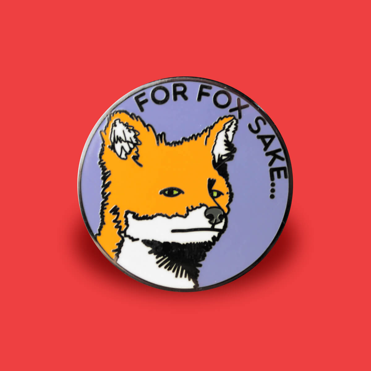 For Fox Sake Enamel Pin | Luna