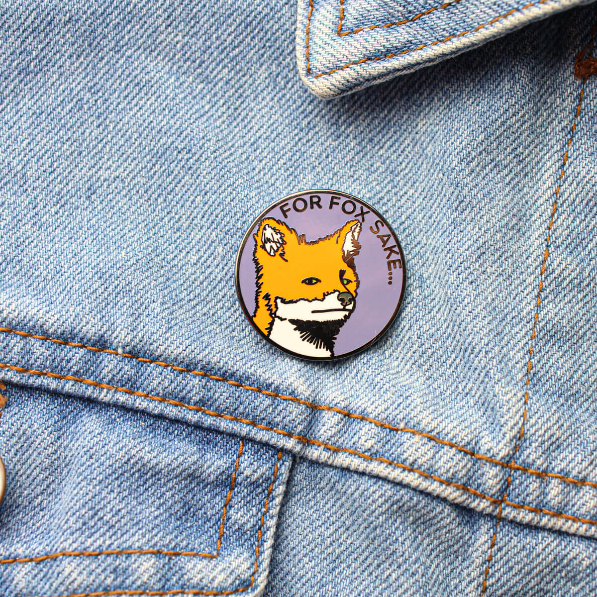 For Fox Sake Enamel Pin | Luna