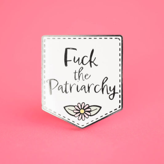 Fuck the Patriarchy Pennant Enamel Pin | Luna