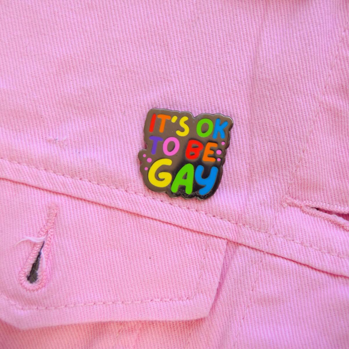 It's OK to Be Gay Enamel Pin | Luna