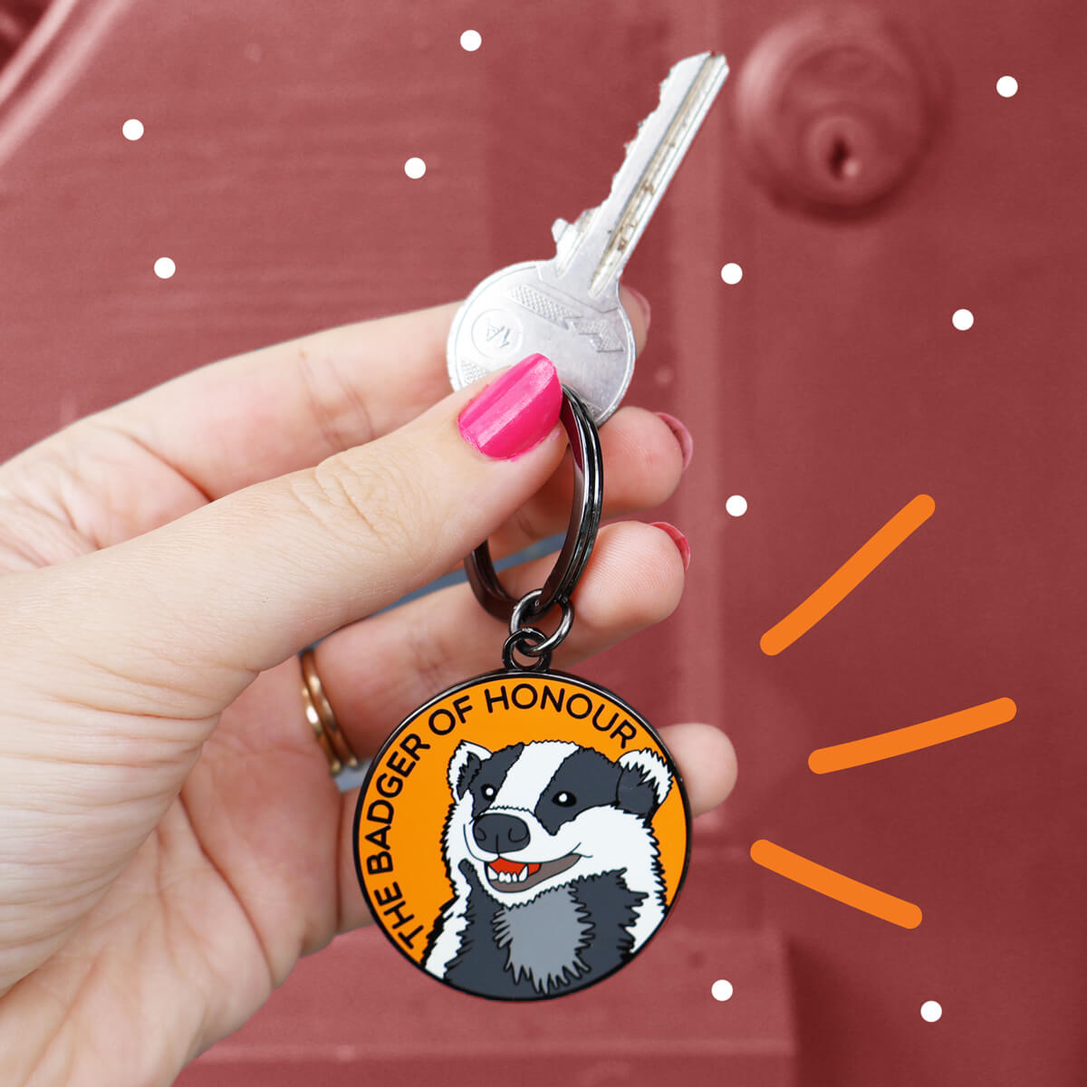Badger of Honour Keyring • Luna