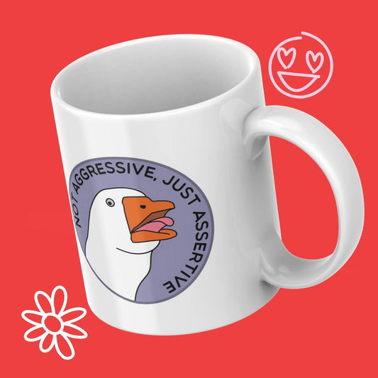 Not Aggressive, Just Assertive Mug • Luna
