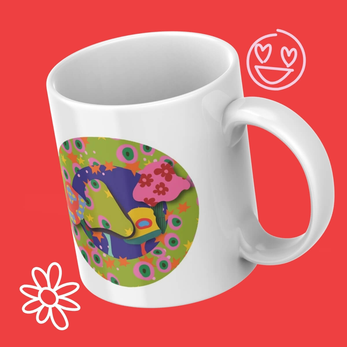 Psychedelic Mushroom Mug • Luna