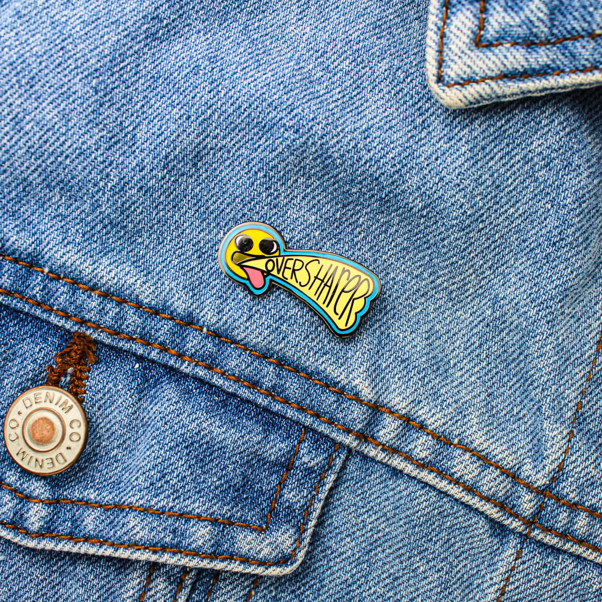 Oversharer Enamel Pin