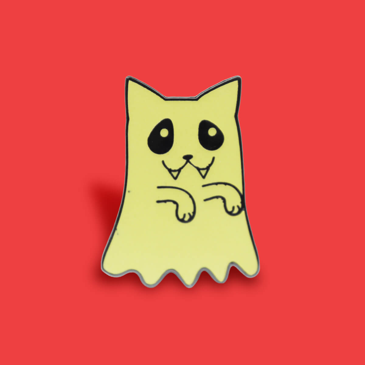 Cat Ghost Enamel Pin • Luna