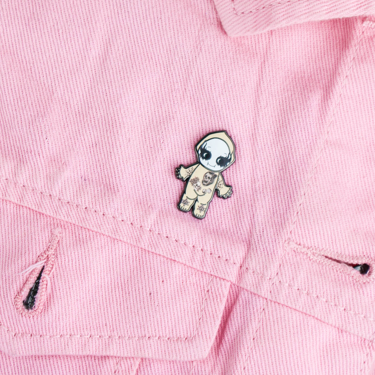 Corpse Paint Doll Enamel Pin • Luna