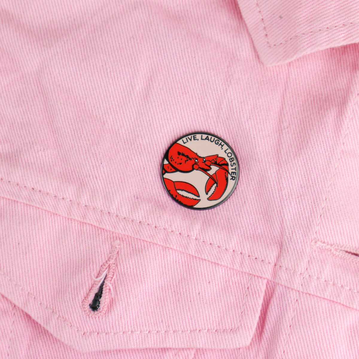 Live, Laugh, Lobster Enamel Pin • Luna