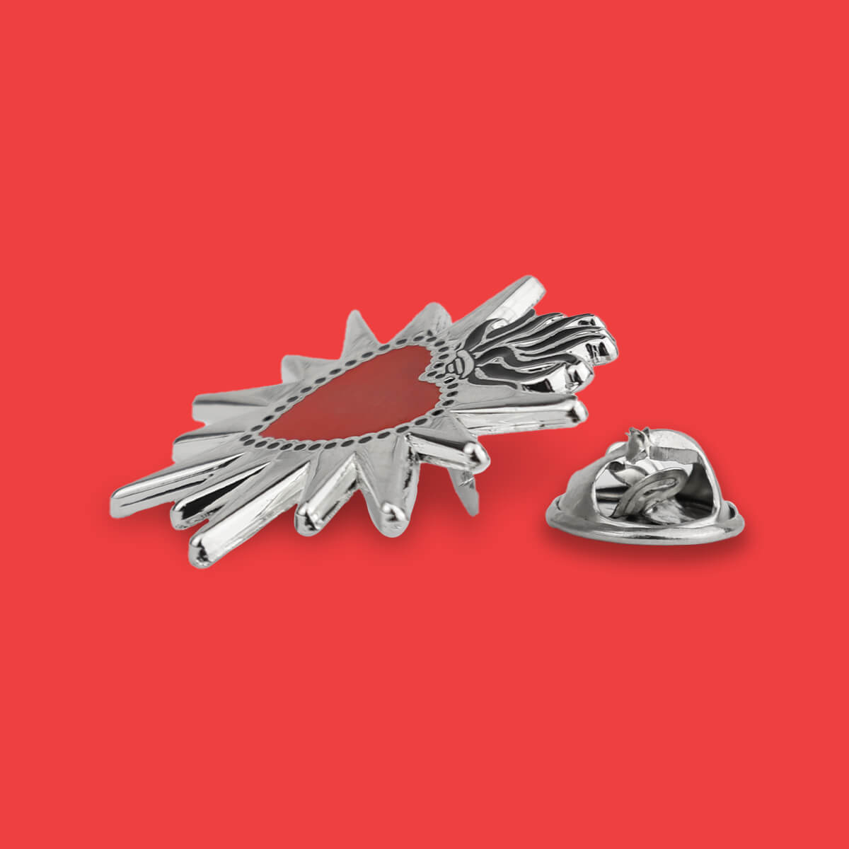 Red Sacred Heart Enamel Pin • Luna