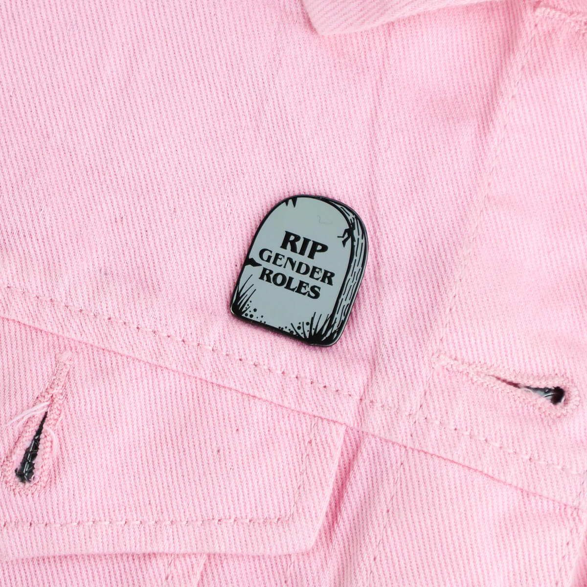 RIP Gender Roles Enamel Pin • Luna