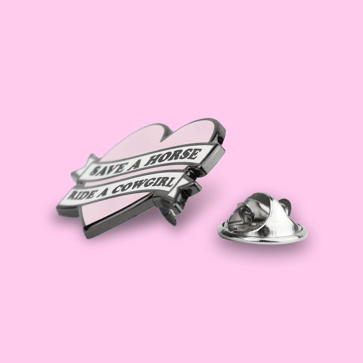 Save a Horse Ride a Cowgirl Enamel Pin • Luna