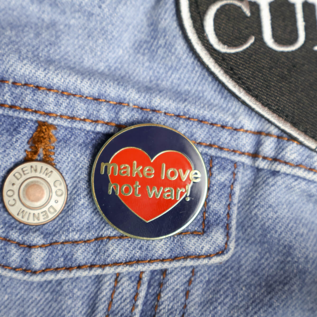 Make Love Not War! Enamel Pin • Luna