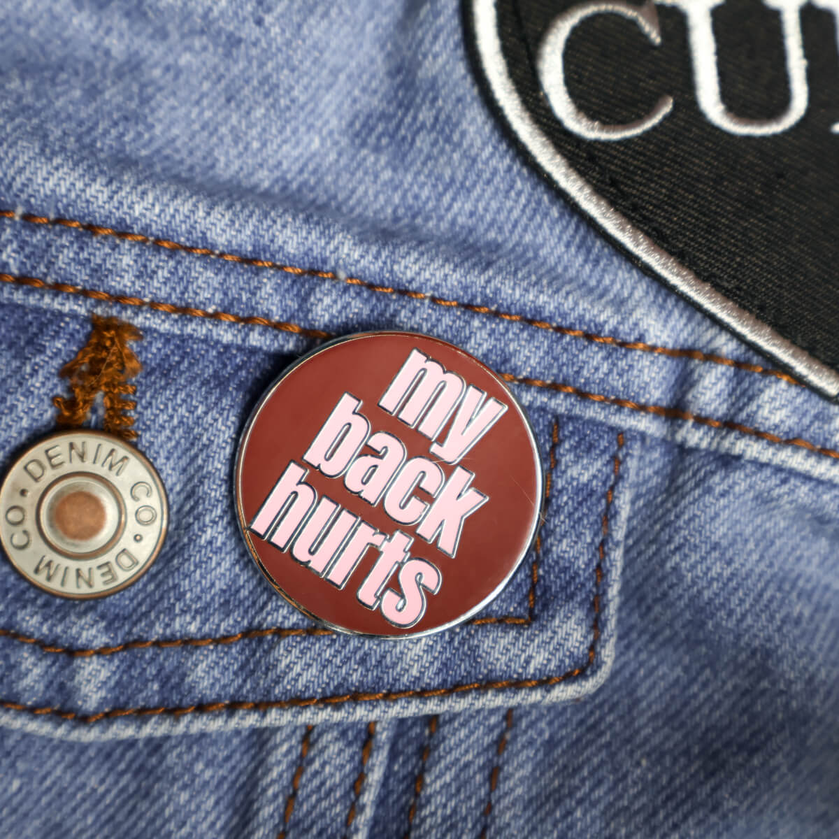 My Back Hurts Enamel Pin • Luna