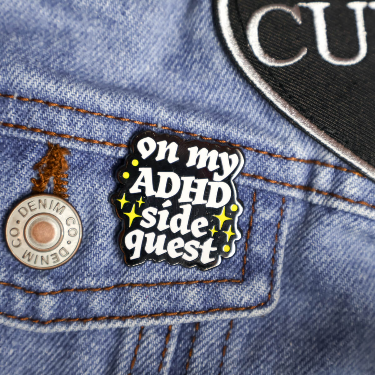 On My ADHD Side Quest Enamel Pin • Luna