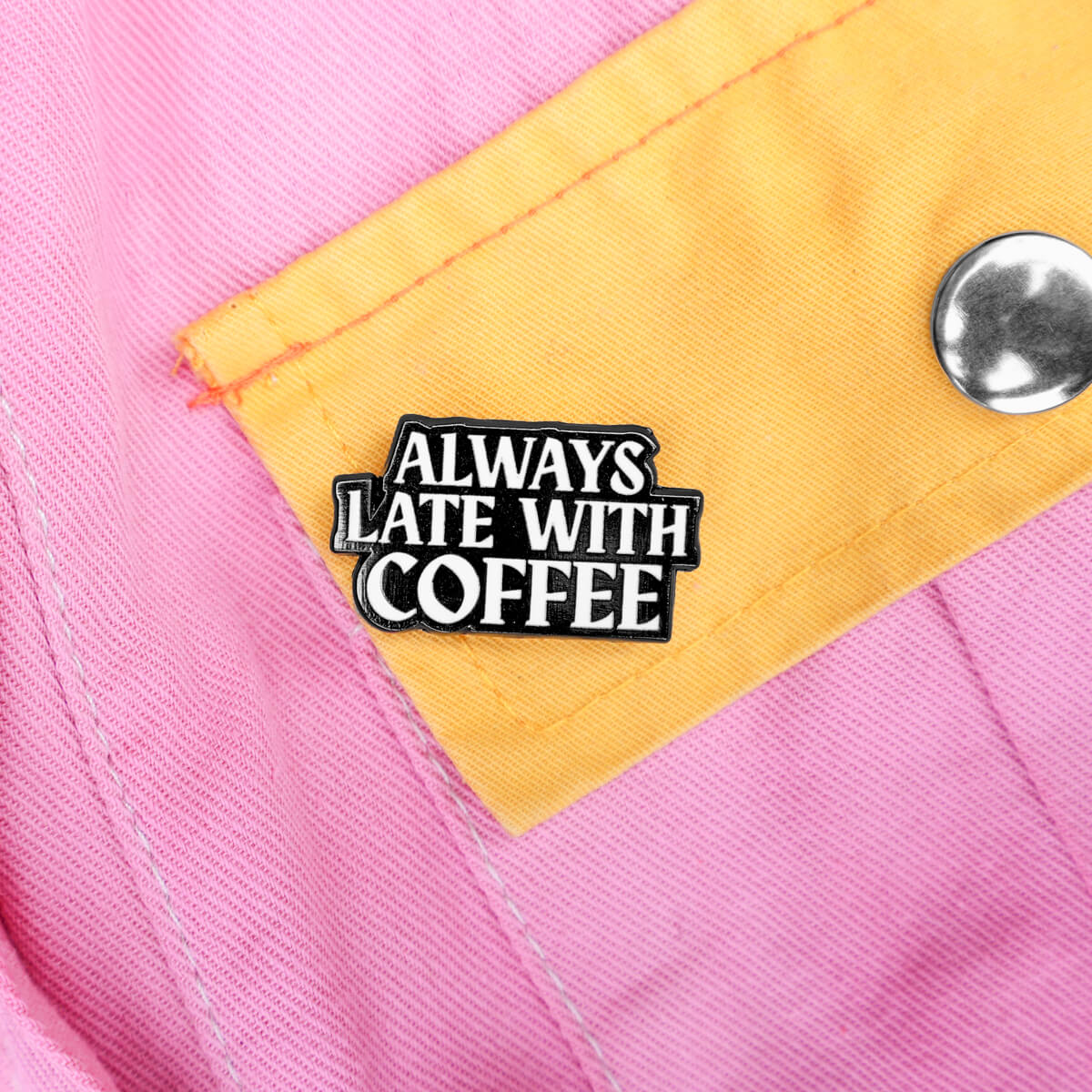 Always Late With Coffee Enamel Pin ❤︎ Luna