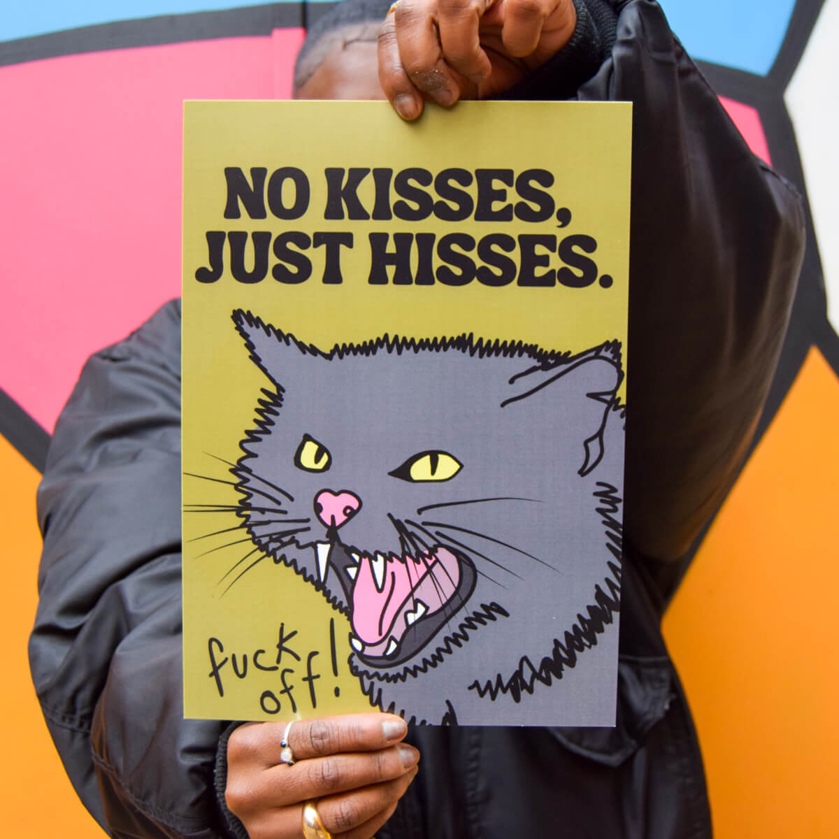 No Kisses, Just Hisses A4 Print • Luna