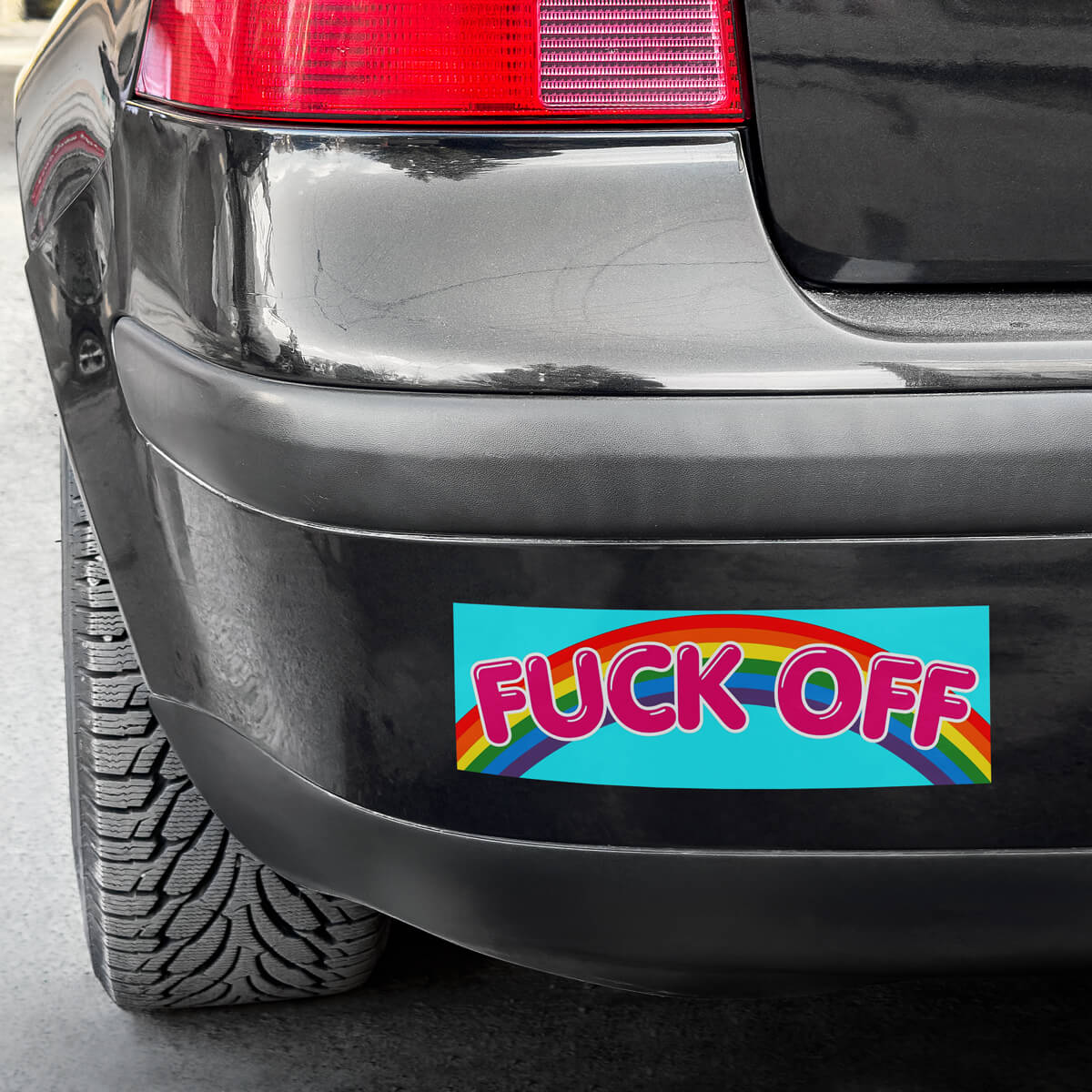 Fuck Off Rainbow Bumper Sticker • Luna