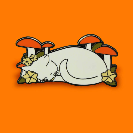 Cat in Nature Enamel Pin | Luna