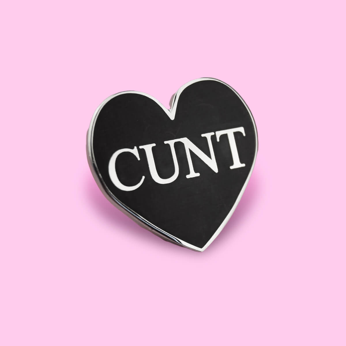 Cunt Black Heart Enamel Pin | Luna