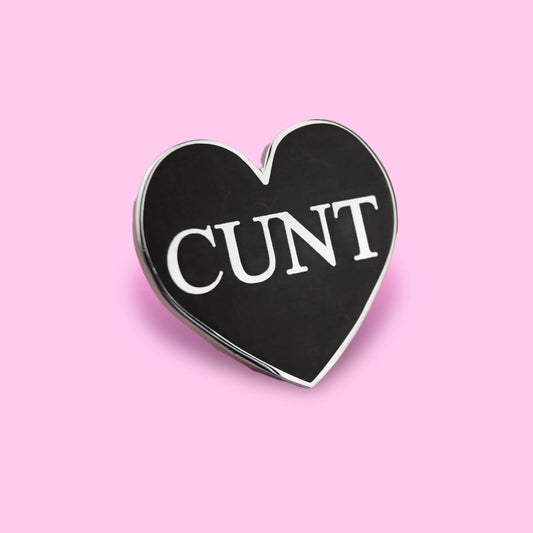 Cunt Black Heart Enamel Pin | Luna