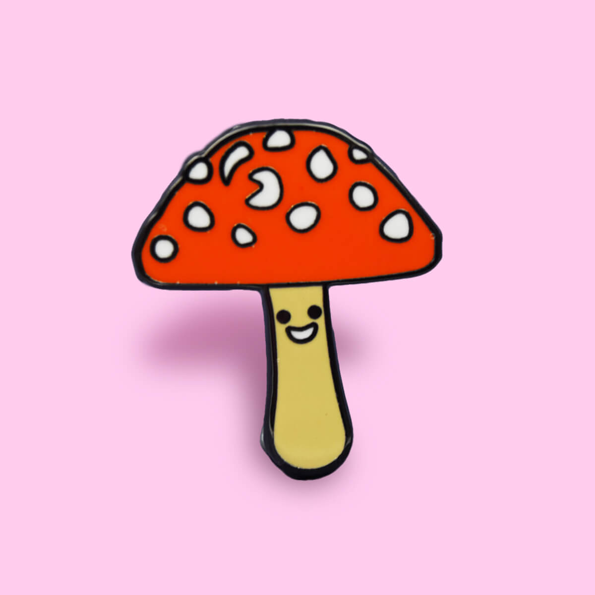 Cute Toadstool Mushroom Enamel Pin | Luna
