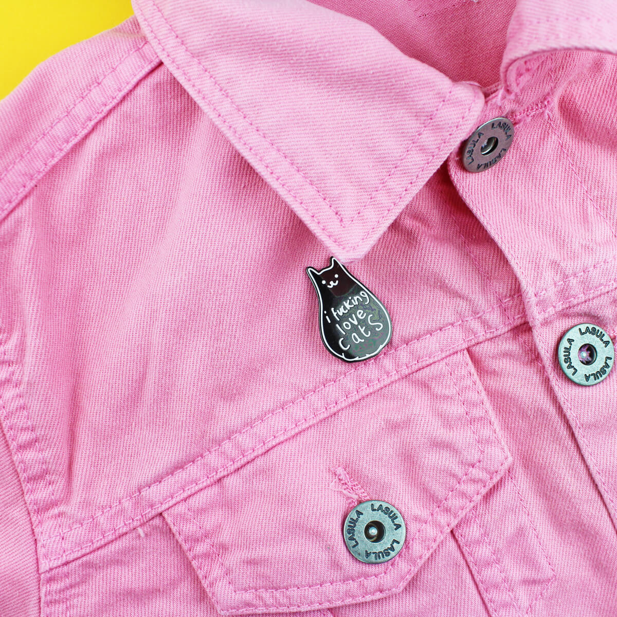 I Fucking Love Cats Enamel Pin | Luna