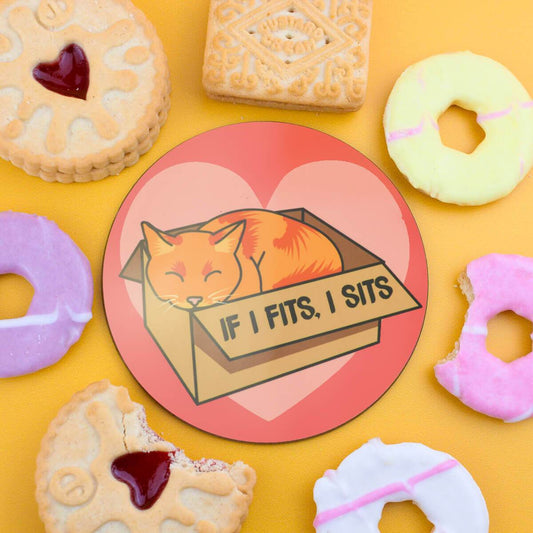 If I Fits I Sits Coaster | Luna