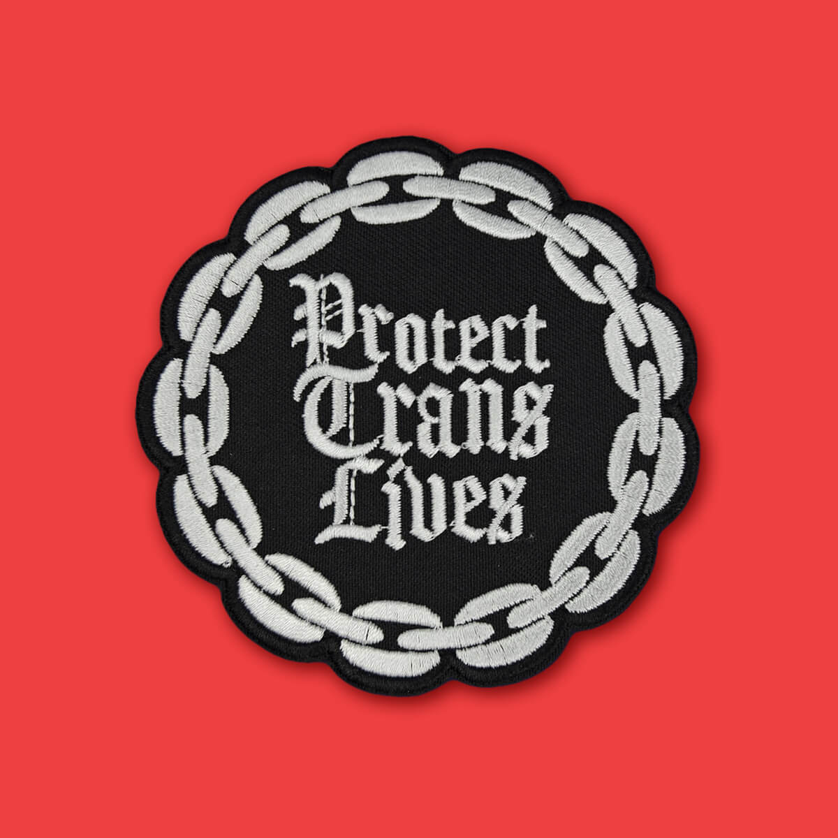 Protect Trans Lives Gothic Patch | Luna
