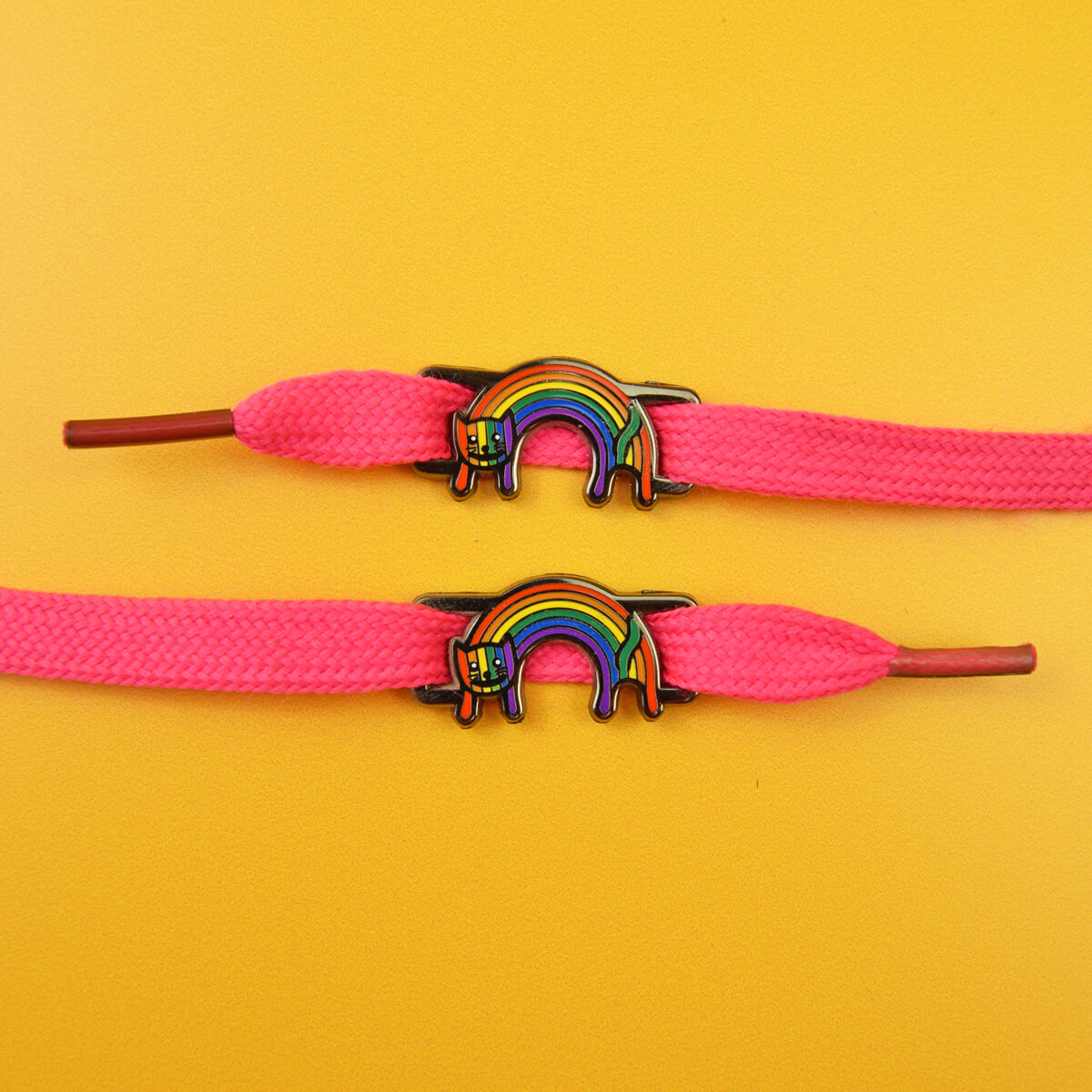 Rainbow Cat Shoelace Tags