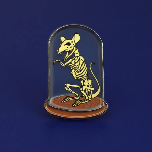 Rat Skeleton Enamel Pin | Luna