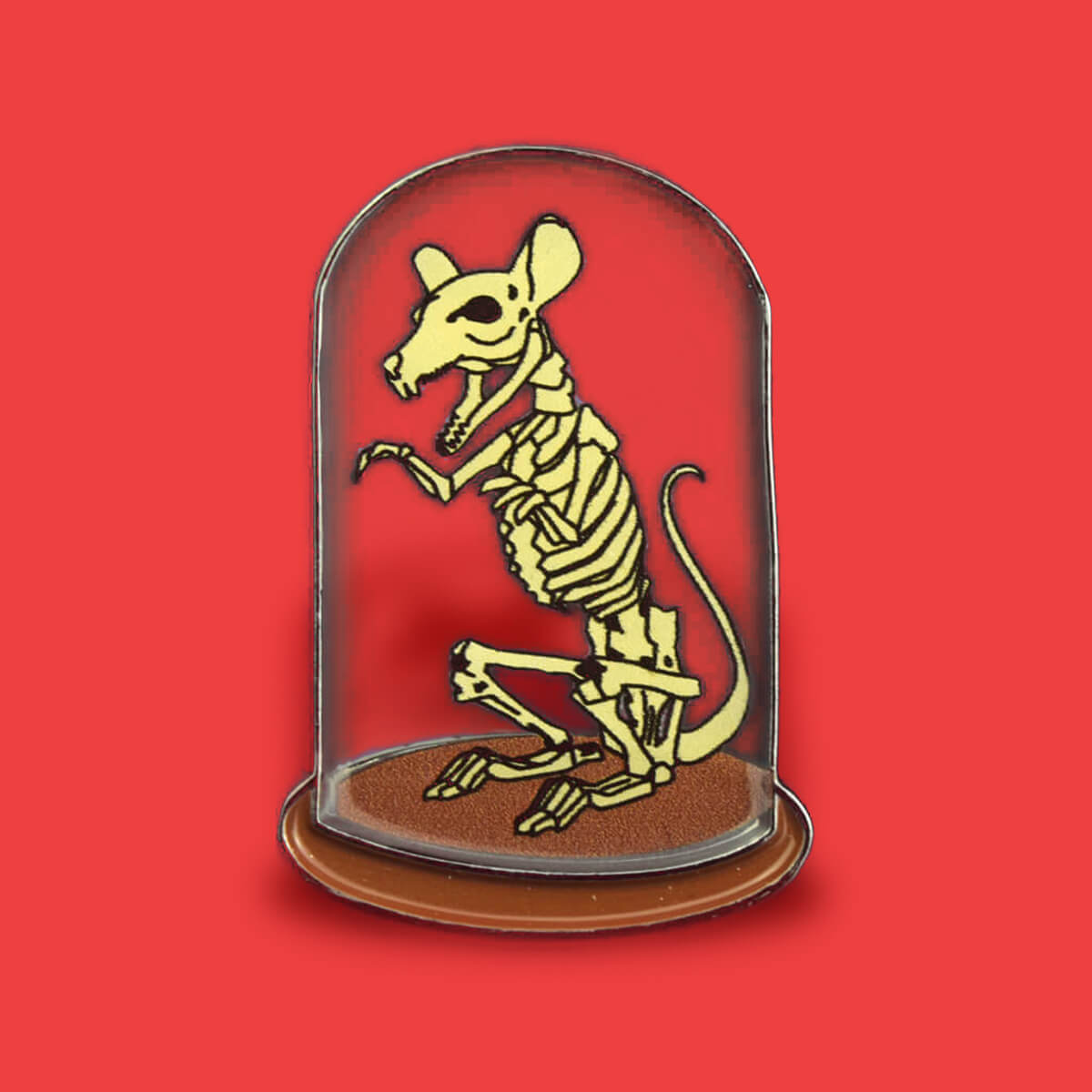 Rat Skeleton Enamel Pin | Luna