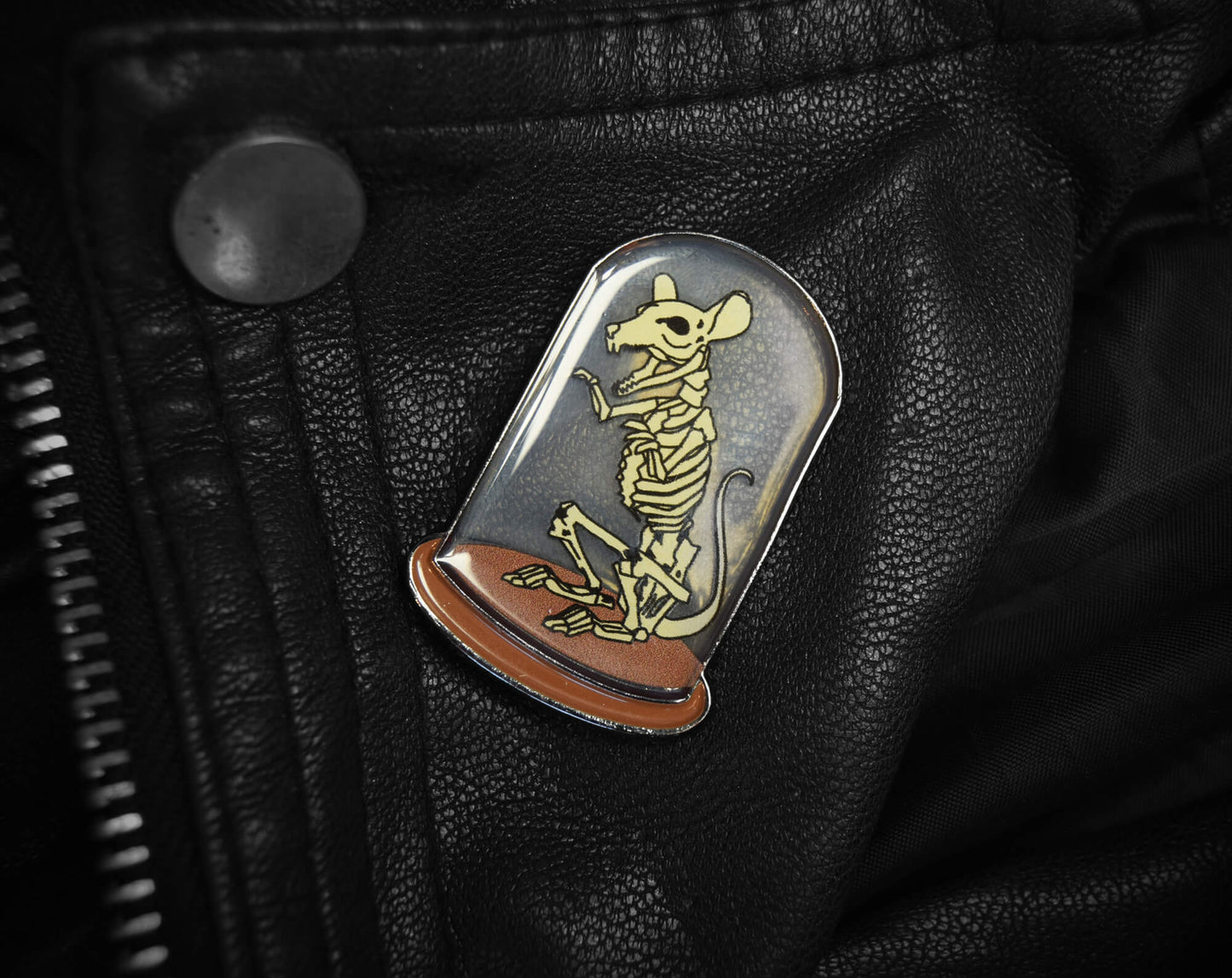 Rat Skeleton Enamel Pin | Luna