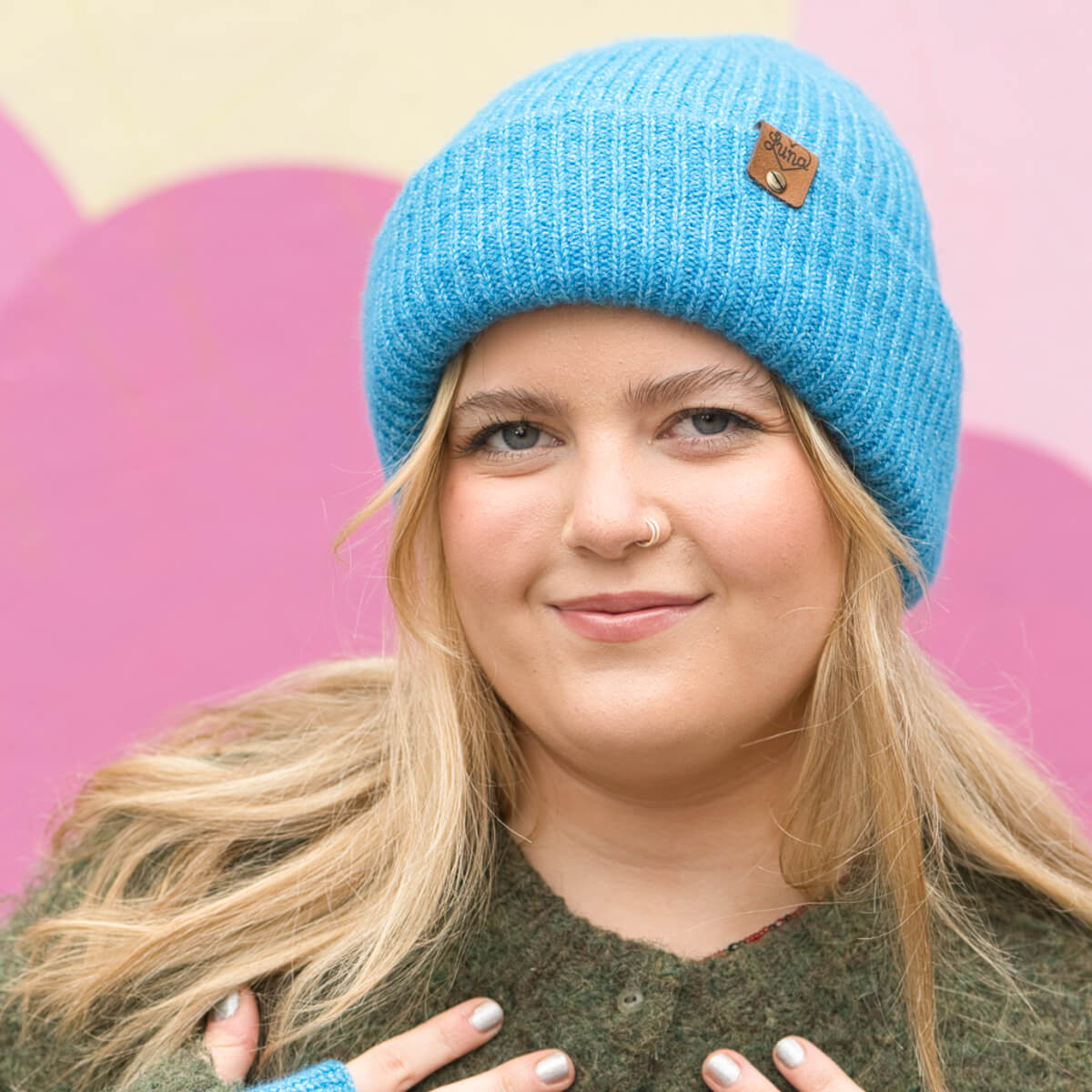Bright Blue Beanie with Tag