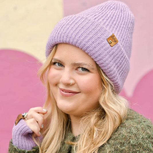Bright Lilac Beanie with Tag
