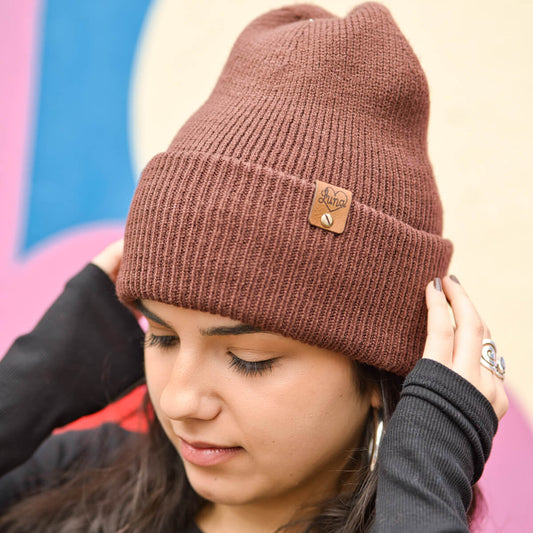 Brown Beanie with Tag