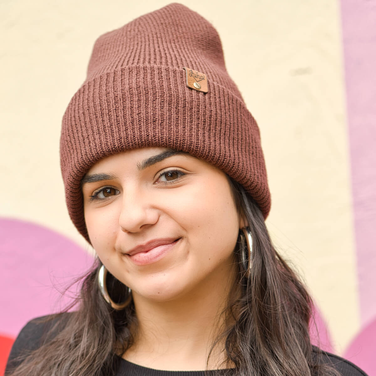 Brown Beanie with Tag