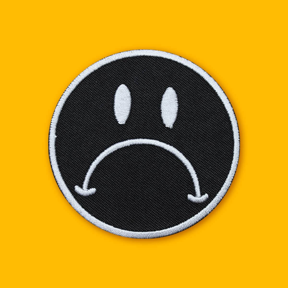 Black & White Sad Face Patch | Luna