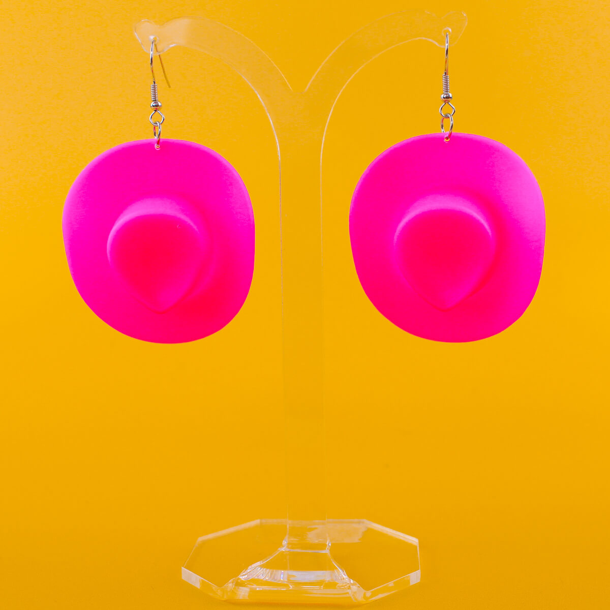 Pink Cowboy Hat Earrings | Luna