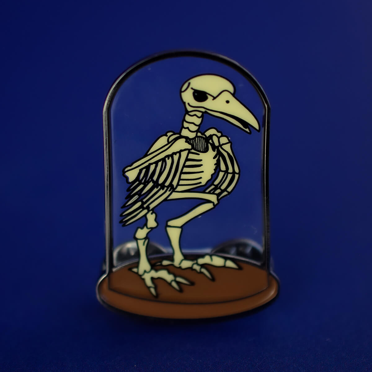  Crow Skeleton Enamel Pin | Luna