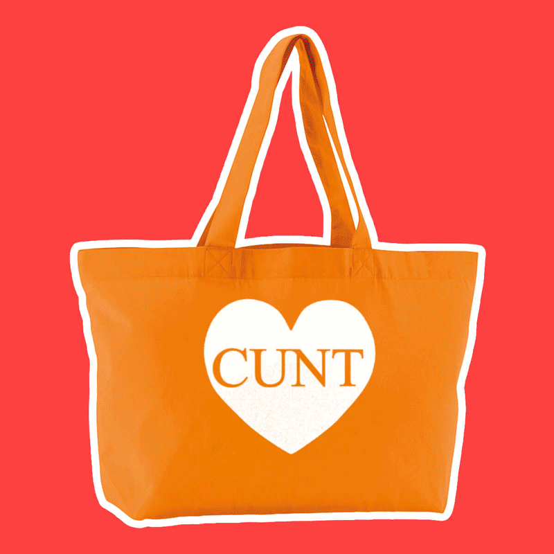 Cunt Heart Oversized Tote Bag