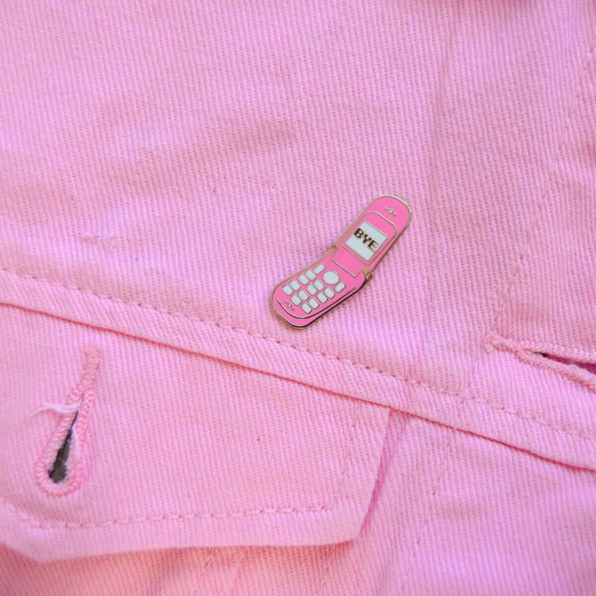 Flip Phone Enamel Pin | Luna