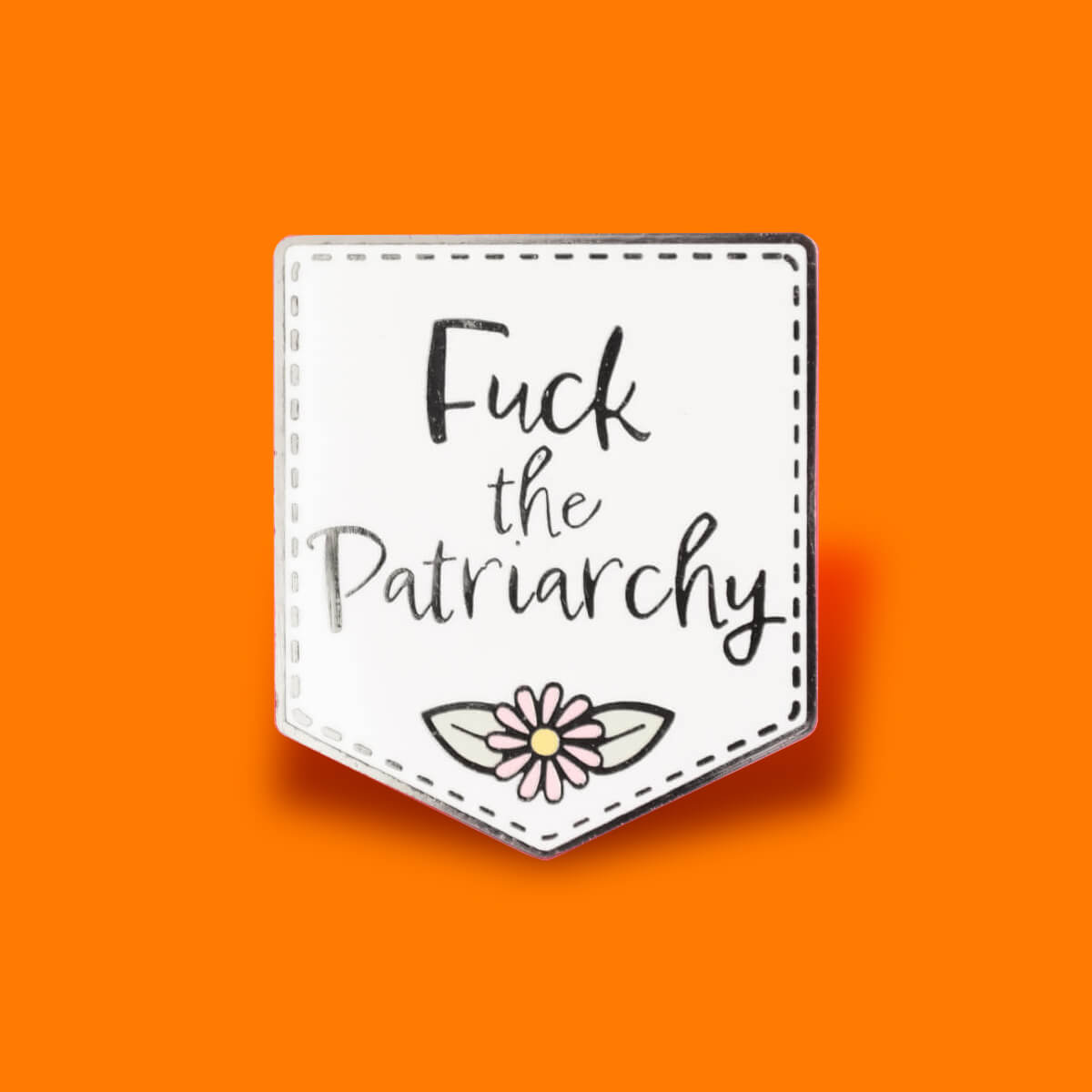 Fuck the Patriarchy Pennant Enamel Pin | Luna