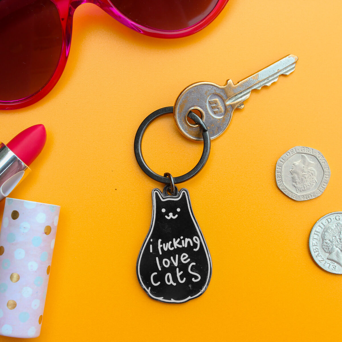  I Fucking Love Cats Keyring | Luna