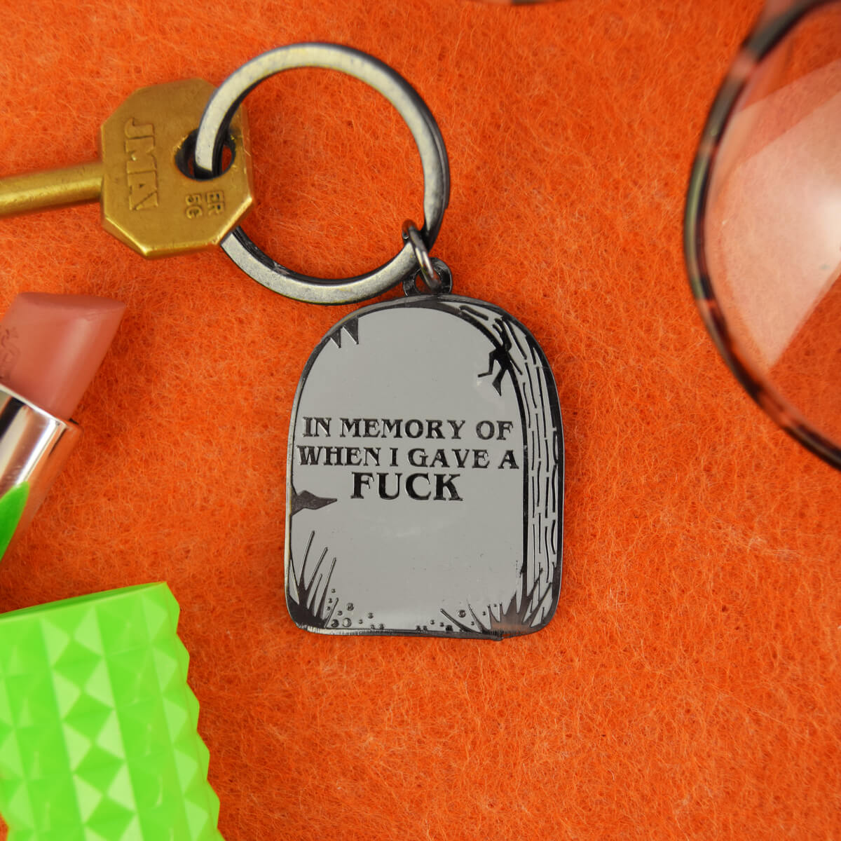 In Memory of When I Gave a Fuck Keyring | Luna