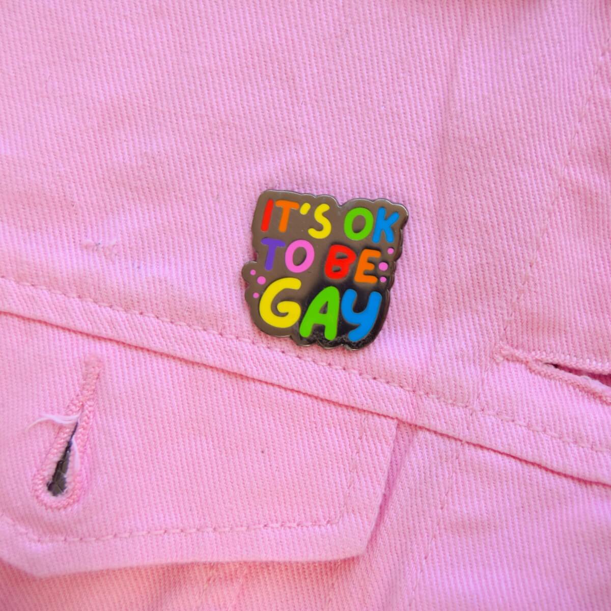  It's OK to Be Gay Enamel Pin | Luna