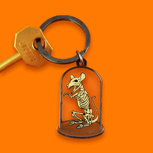 Rat Skeleton Keyring