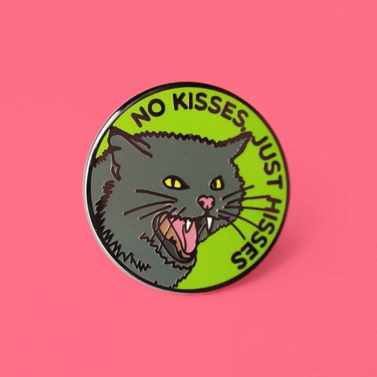 No Kisses, Just Hisses Enamel Pin | Luna