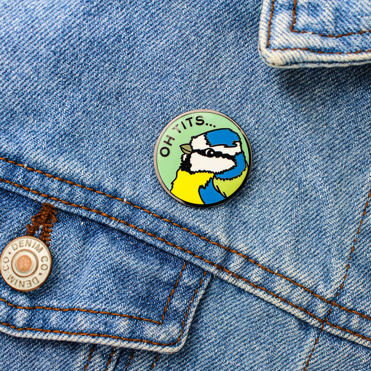 Oh Tits Enamel Pin | Luna