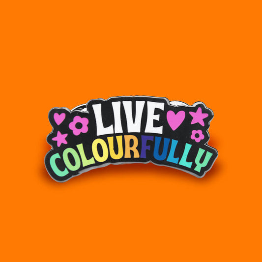 Live Colourfully Enamel Pin